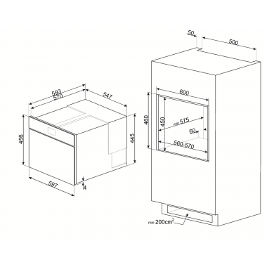 Электрический духовой шкаф Smeg SAB4304X