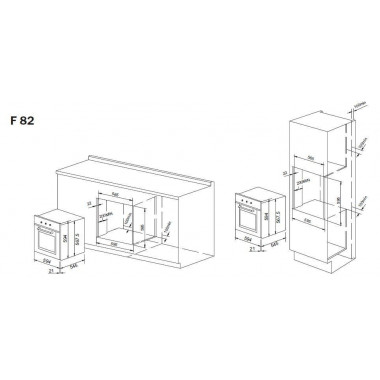 Электрический духовой шкаф PYRAMIDA F 82 IVORY