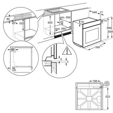 Электрический духовой шкаф Electrolux OED3H50V белый