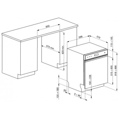Встраиваемая посудомоечная машина Smeg PLA6442X2