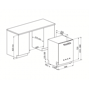 Встраиваемая посудомоечная машина Smeg ST2FABWH