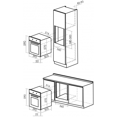 Электрический духовой шкаф MBS DE-620WH