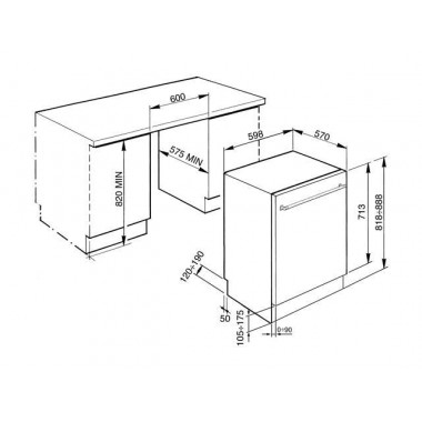 Встраиваемая посудомоечная машина Smeg STA13XL2