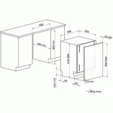 Встраиваемая посудомоечная машина Smeg STLA825A-1