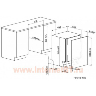 Встраиваемая посудомоечная машина Smeg STLA825A-2