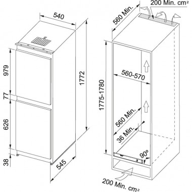 Встраиваемый холодильник FRANKE FCB 320 NR ENF V A+