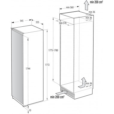Встраиваемый морозильник Gorenje FNI 5182 A1