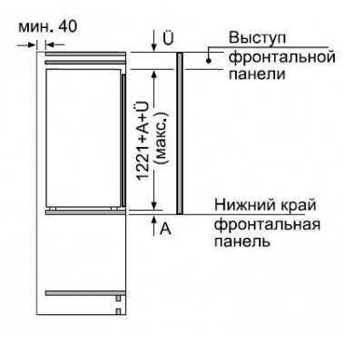 Встраиваемый холодильник NEFF KI8413D20R