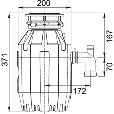 Измельчитель пищевых отходов FRANKE Turbo Elite TE-125 ( пневмокнопка) (134.0535.242)