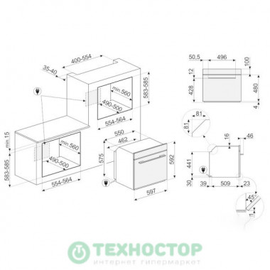 Электрический духовой шкаф Smeg SOP6102TN