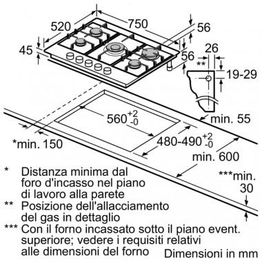 Газовая варочная панель Bosch PGQ 7B5 B90