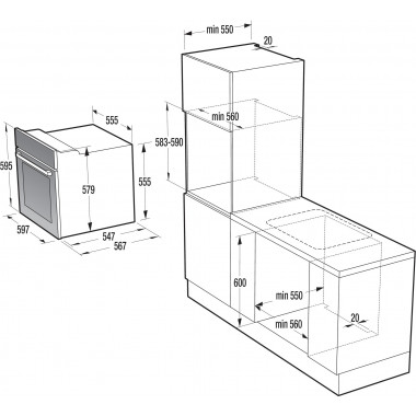 Электрический духовой шкаф Gorenje GO 532 B