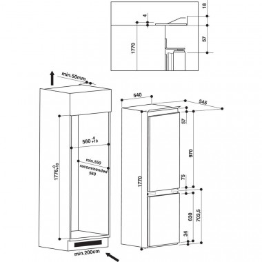 Встраиваемый холодильник Indesit BIN18A1DIF